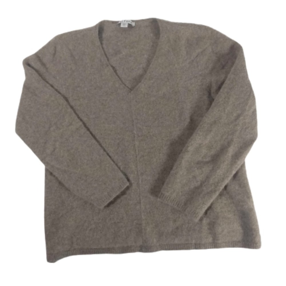 Belford Cashmere Sweater Tan Beige Women's Size XXL